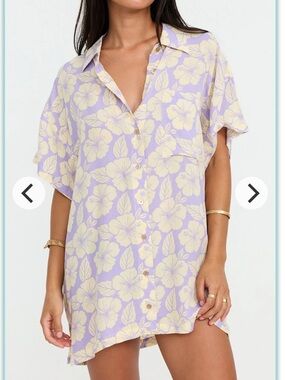 Benoa Swim Aloha Shirt Dress Aokis Size Small coverup LIKE NEW